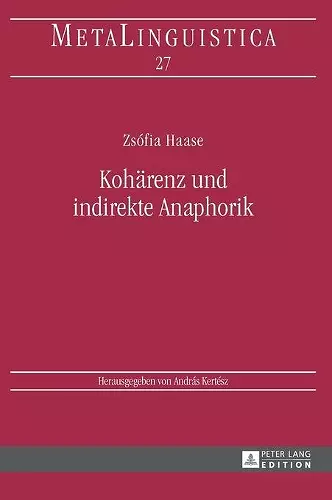 Kohaerenz und indirekte Anaphorik cover