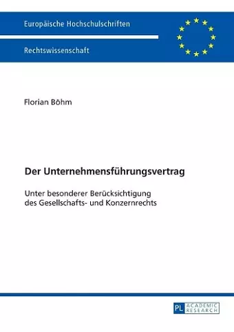 Der Unternehmensfuehrungsvertrag cover