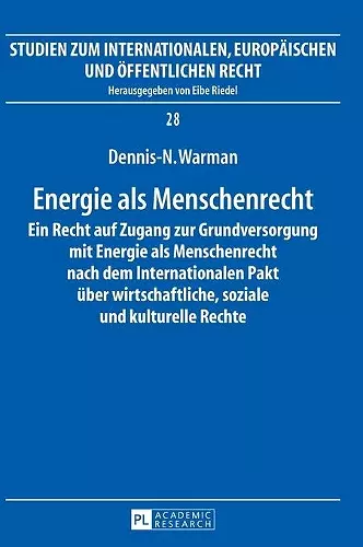 Energie als Menschenrecht cover