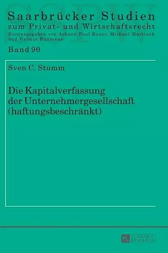 Die Kapitalverfassung der Unternehmergesellschaft (haftungsbeschraenkt) cover