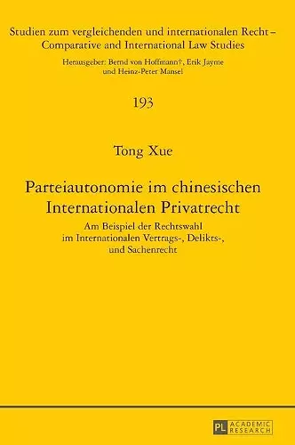 Parteiautonomie im chinesischen Internationalen Privatrecht cover