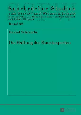 Die Haftung Des Kunstexperten cover