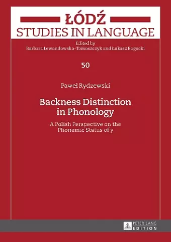 Backness Distinction in Phonology cover