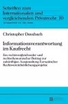 Informationsverantwortung im Kaufrecht cover