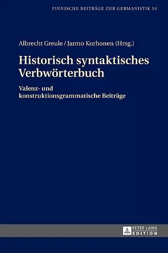 Historisch syntaktisches Verbwoerterbuch cover