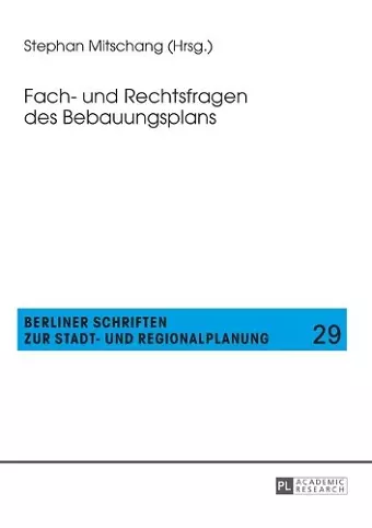 Fach- Und Rechtsfragen Des Bebauungsplans cover