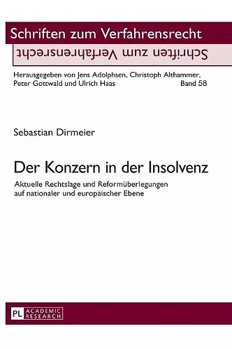 Der Konzern in der Insolvenz cover