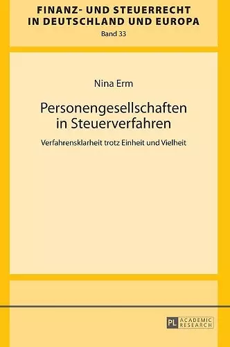 Personengesellschaften in Steuerverfahren cover