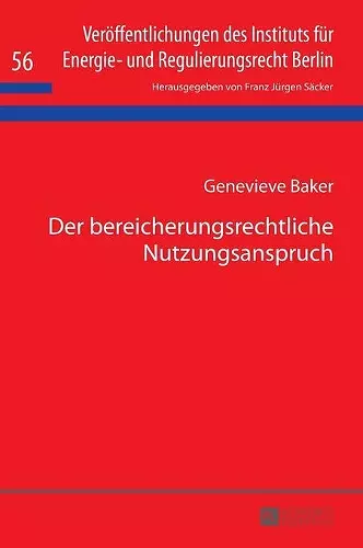 Der bereicherungsrechtliche Nutzungsanspruch cover