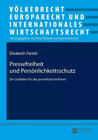 Pressefreiheit und Persoenlichkeitsschutz cover