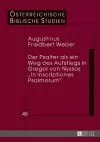 Der Psalter ALS Ein Weg Des Aufstiegs in Gregor Von Nyssas «In Inscriptiones Psalmorum» cover