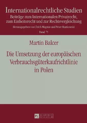 Die Umsetzung der europaeischen Verbrauchsgueterkaufrichtlinie in Polen cover