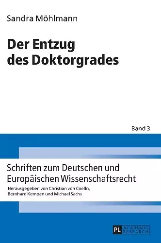 Der Entzug des Doktorgrades cover