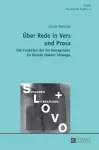 Ueber Rede in Vers und Prosa cover