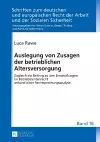 Auslegung von Zusagen der betrieblichen Altersversorgung cover