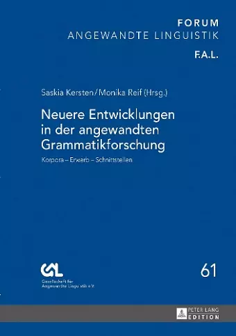 Neuere Entwicklungen in der angewandten Grammatikforschung cover