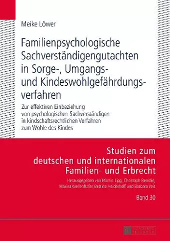 Familienpsychologische Sachverstaendigengutachten in Sorge-, Umgangs- und Kindeswohlgefaehrdungsverfahren cover