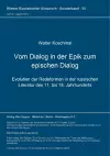 Vom Dialog in Der Epik Zum Epischen Dialog cover