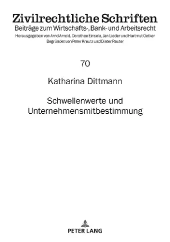 Schwellenwerte Und Unternehmensmitbestimmung cover