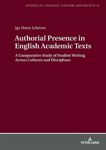 Authorial Presence in English Academic Texts cover