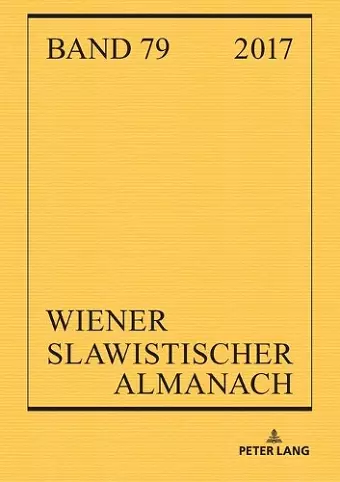 Wiener Slawistischer Almanach Band 79/2017 cover