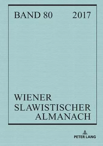 Wiener Slawistischer Almanach Band 80/2018 cover