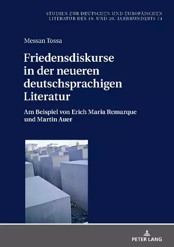 Friedensdiskurse in der neueren deutschsprachigen Literatur cover