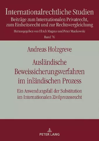 Auslaendische Beweissicherungsverfahren im inlaendischen Prozess cover