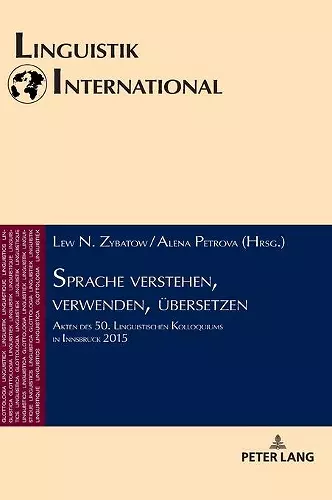 Sprache verstehen, verwenden, uebersetzen cover