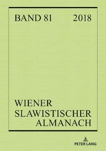 Wiener Slawistischer Almanach Band 81/2018 cover