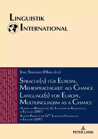 Sprache(n) fuer Europa. Mehrsprachigkeit als Chance / Language(s) for Europe. Multilingualism as a Chance cover