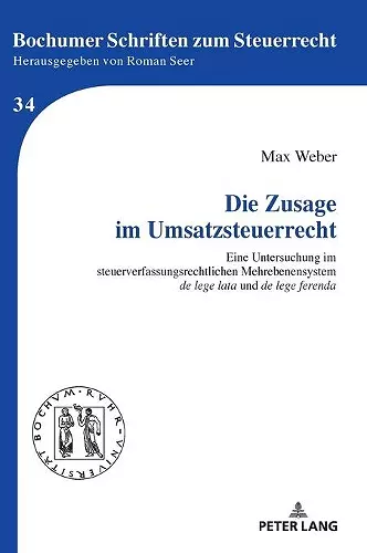 Die Zusage im Umsatzsteuerrecht cover