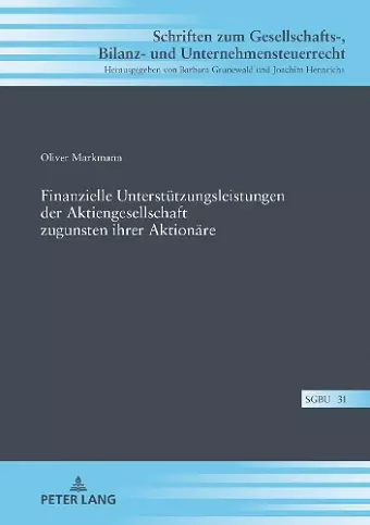 Finanzielle Unterstuetzungsleistungen der Aktiengesellschaft zugunsten ihrer Aktionaere cover