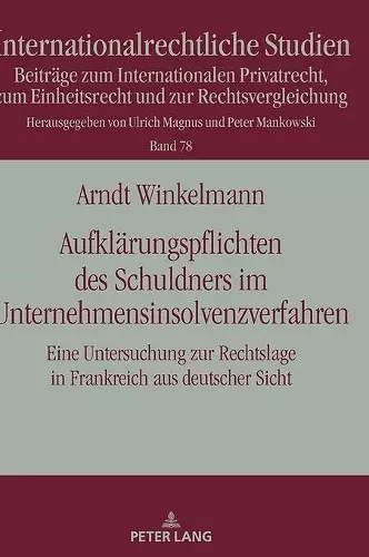 Aufklaerungspflichten des Schuldners im Unternehmensinsolvenzverfahren cover