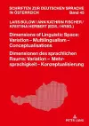 Dimensions of Linguistic Space: Variation – Multilingualism  Conceptualisations Dimensionen des sprachlichen Raums: Variation – Mehrsprachigkeit – Konzeptualisierung cover