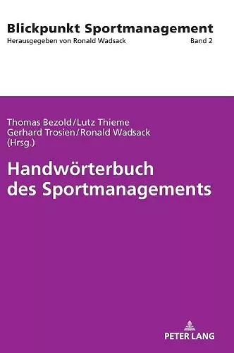 Handwoerterbuch des Sportmanagements cover