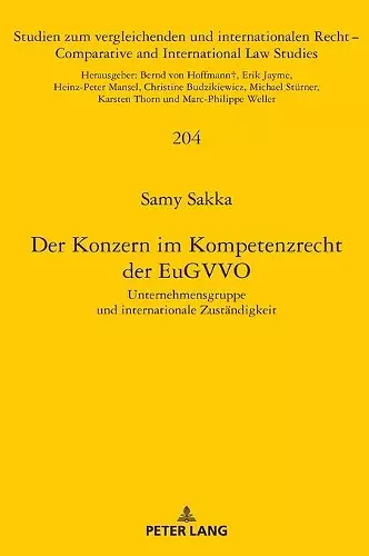 Der Konzern im Kompetenzrecht der EuGVVO cover