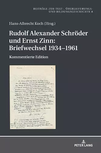 Rudolf Alexander Schroeder und Ernst Zinn cover