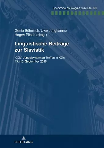 Linguistische Beitraege Zur Slavistik cover