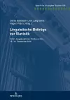 Linguistische Beitraege Zur Slavistik cover