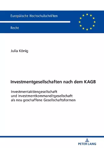 Investmentgesellschaften Nach Dem Kagb cover