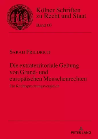 Die Extraterritoriale Geltung Von Grund- Und Europaeischen Menschenrechten cover