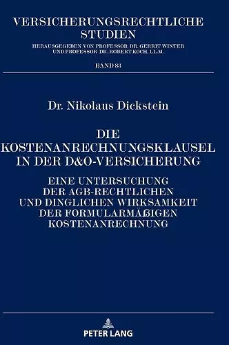 Die Kostenanrechnungsklausel in der D&O-Versicherung cover