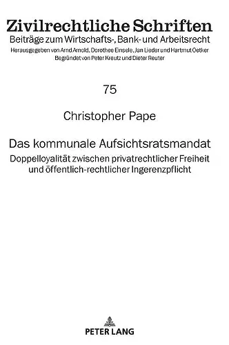 Das kommunale Aufsichtsratsmandat cover