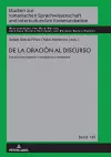 de la Oración Al Discurso: Estudios En Español Y Estudios Contrastivos cover