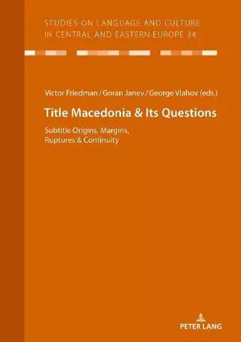 Macedonia & Its Questions cover