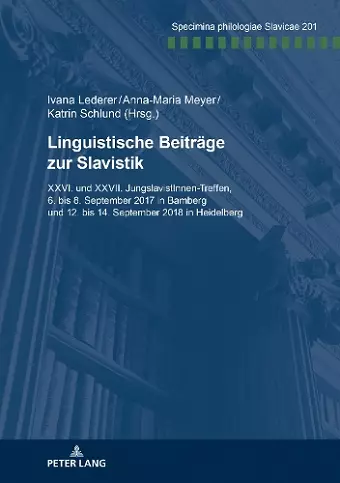 Linguistische Beitraege Zur Slavistik cover