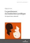 La pertinence en traduction juridique cover