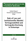 Rule of Law und institutioneller Wandel cover