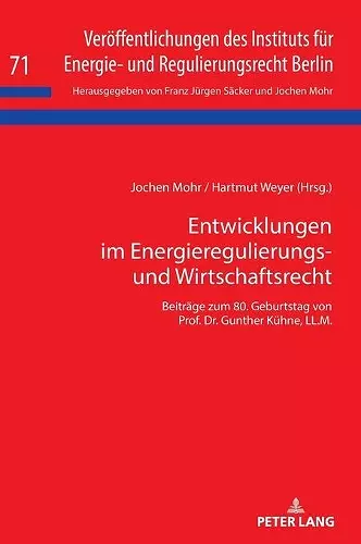 Entwicklungen im Energieregulierungs- und Wirtschaftsrecht cover